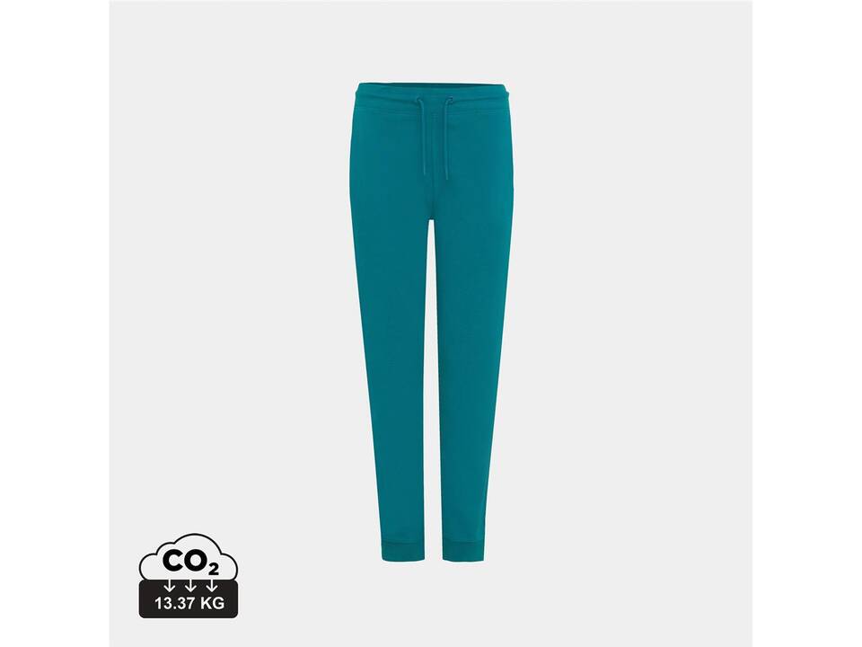 Iqoniq Cooper gerecycled katoen joggingsbroek verdigris