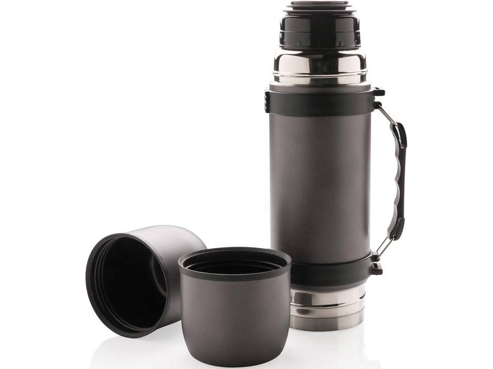 Vacuüm thermos fles met 2 bekers