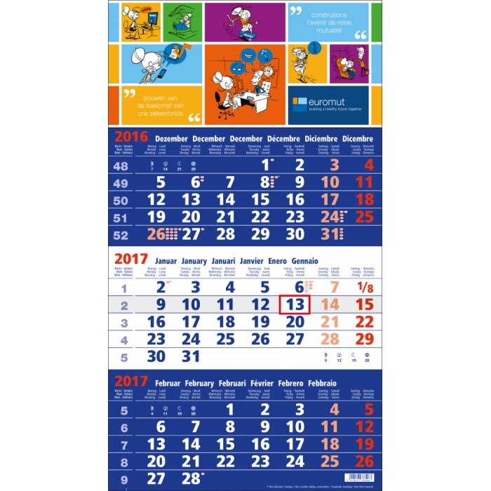 kalender blauw