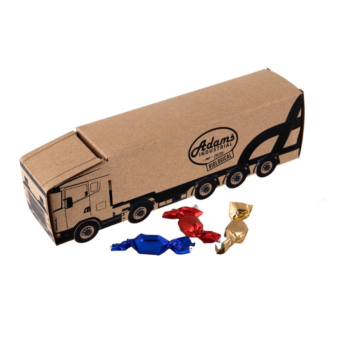 Truck van Kraft papier met metallic sweets