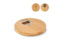 Bamboo coaster & bottle opener