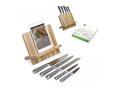 Cookbook stand including knives