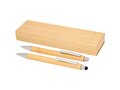 Oblys bamboo ballpoint pen and mechanical pencil set (black ink)