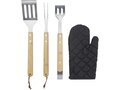 Gril 3-piece BBQ tools set and glove 5