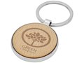 Moreno beech wood round keychain 2