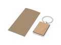 Mauro beech wood rectangular keychain 5