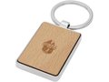 Mauro beech wood rectangular keychain 2