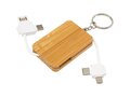 Reel 6-in-1 retractable bamboo key ring charging cable