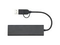 Rise RCS recycled aluminium USB 2.0 hub 3