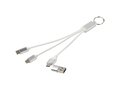 Metal 4-in-1 recycled aluminium charging cable with keychain 16