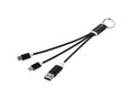 Metal 4-in-1 recycled aluminium charging cable with keychain 18