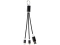 Metal 4-in-1 recycled aluminium charging cable with keychain 19