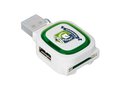 2-port USB hub and card reader 12