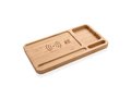 Bamboo desk organiser 5W wireless charger 3