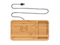 Bamboo desk organiser 5W wireless charger 2