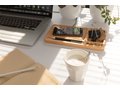 Bamboo desk organiser 5W wireless charger 6