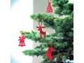 Set of 6 red felt tree hangers 1