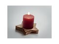 Candle on star wooden base 3