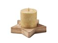 Candle on star wooden base 4