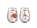 Set of 2 Christmas glasses 3