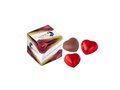 Box with 3 chocolate hearts