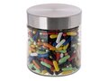 Glass jar stainless steel lid 0,9l with Liquorice sticks 1