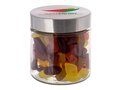 Glass jar stainless steel lid 0,9l with winegums