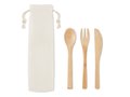 Re-usable bamboo cutlery set