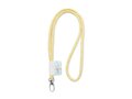 Custom-made polyester lanyard with two-color cord and full-color or woven label – fully custom design 5