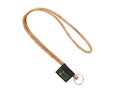 Custom-made cork lanyard with woven or full-color label – fully custom design