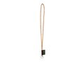 Custom-made cork lanyard with woven or full-color label – fully custom design 1