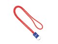 Custom-made polyester lanyard in 3 colors with PVC badge holder – fully custom design
