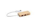 Bamboo USB 3 ports hub