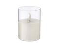 LED wax candle in glass holder - M