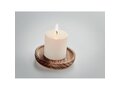 Candle on round wooden base 12