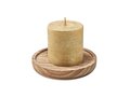 Candle on round wooden base 6