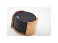 RPET coasters in bamboo holder