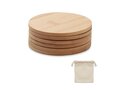 Set of 6 bamboo coasters