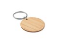 Round bamboo key ring