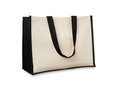 Jute and canvas shopping bag