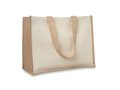 Jute and canvas shopping bag