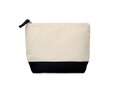 Bicolour cotton cosmetic bag