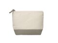 Bicolour cotton cosmetic bag