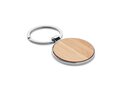 Round key ring metal bamboo