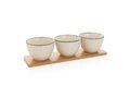 Ukiyo 3pc serving bowl set with bamboo tray