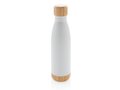 Vacuum stainless steel bottle with bamboo lid and bottom