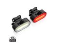 Lumino RCS recycled plastic USB re-chargeable bike light set