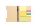 A5 Kraft spiral notebook with sticky notes 5