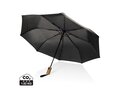 Kaycey 21" AWARE™ RPET Acacia wood mini auto open umbrella