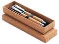 Metal Ball pen set in cork box